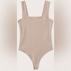 NWOT, Abercrombie, Double-Layered Seamless Fabric Squareneck Bodysuit, Size S